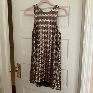 TALULA Aritzia Canterbury Sequin Dress Gold Size
